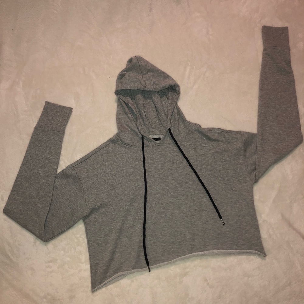 Cropped Grey Hoodie